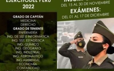 Inscripción para asimilación de profesionales al Ejército del Perú